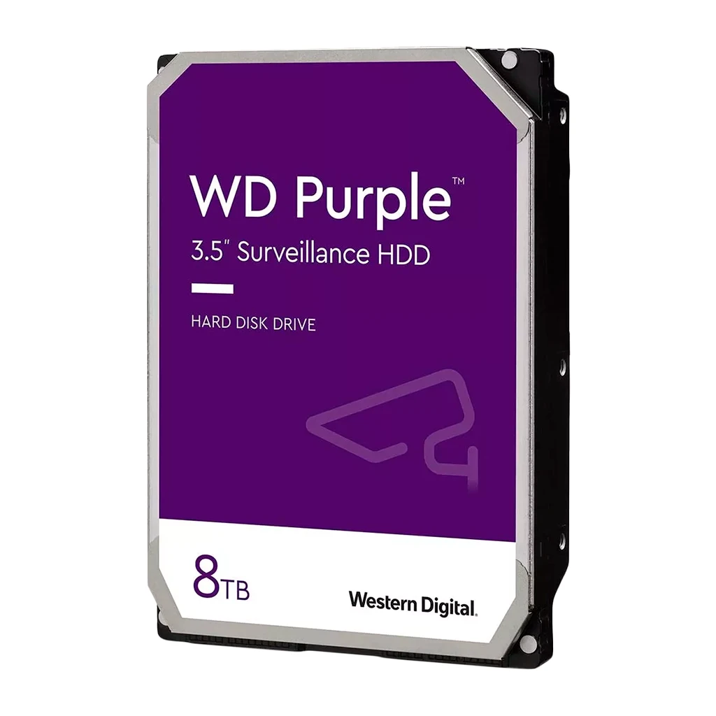 HDD Video Surveillance WD Purple 8TB CMR 3.5'' 256MB 5640 RPM SATA TBW: 180 - image 1