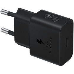 Samsung 25W Fast Charging USB-C Power Adapter Black cable included - thumbnail 1
