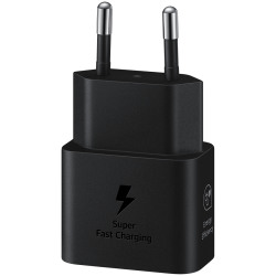Samsung 25W Fast Charging USB-C Power Adapter Black cable included - thumbnail 2