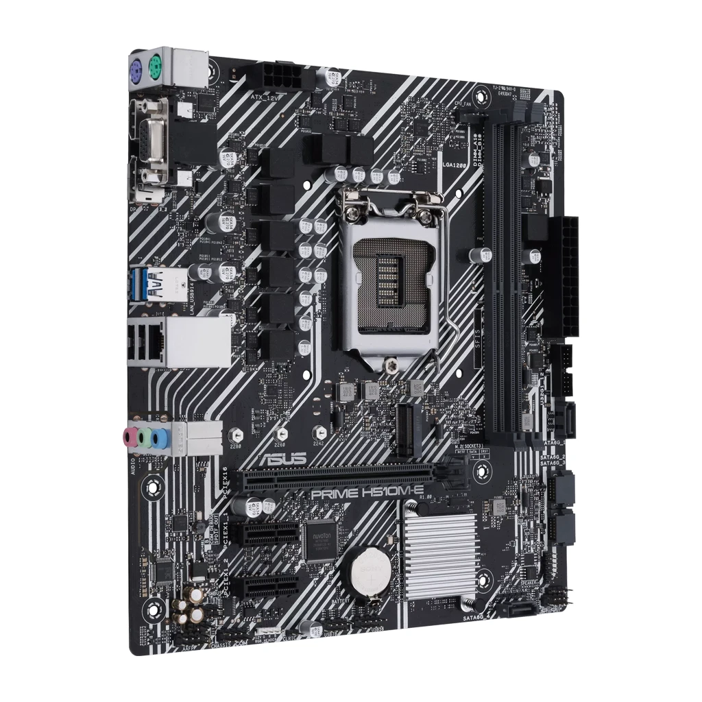 ASUS PRIME H510M-E LGA1200 mATX MB - Intel H510 2xDIMM DDR4 1xM.2 4xSATA PCIe 4.0 - image 1
