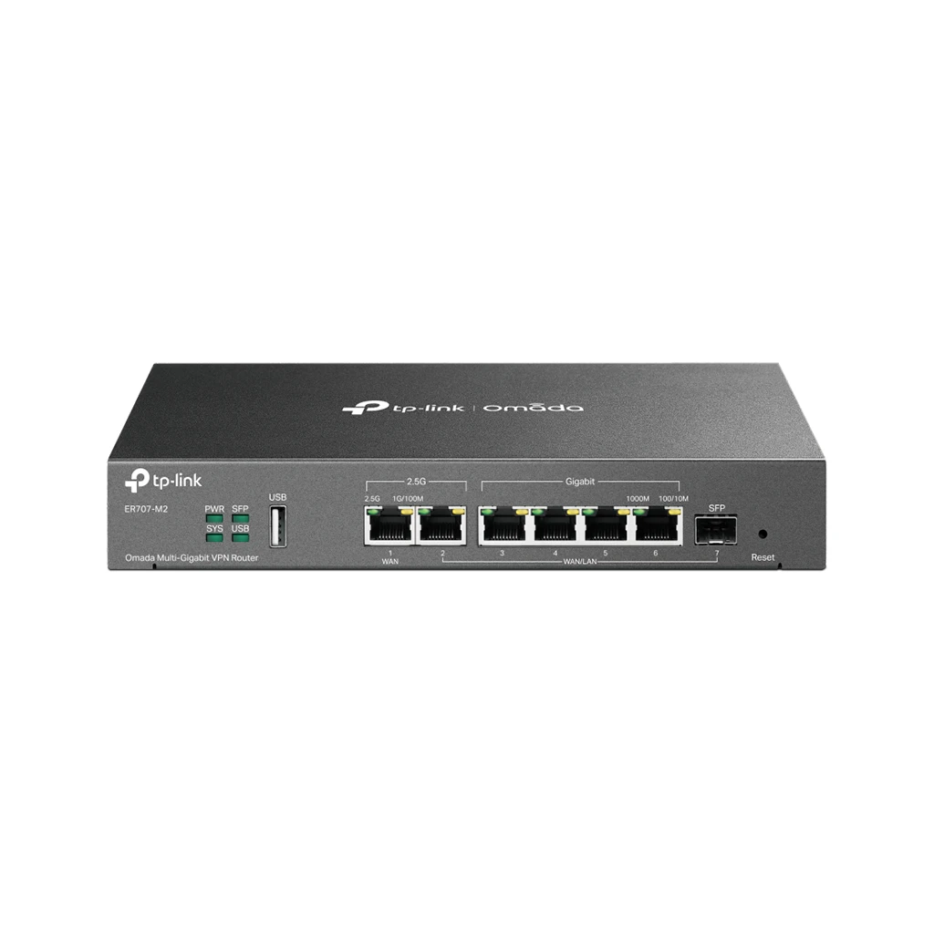 TP-Link ER707-M2 Omada Multi-Gigabit VPN Router1× 2.5G RJ45 WAN Port1× 2.5G RJ45 WAN/LAN Port 1× - image 1
