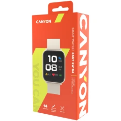 CANYON Easy SW-54 Pametni Sat Bež 1.7" IPS, IP68, Multisport, Heart Rate, 200mAh - thumbnail 4