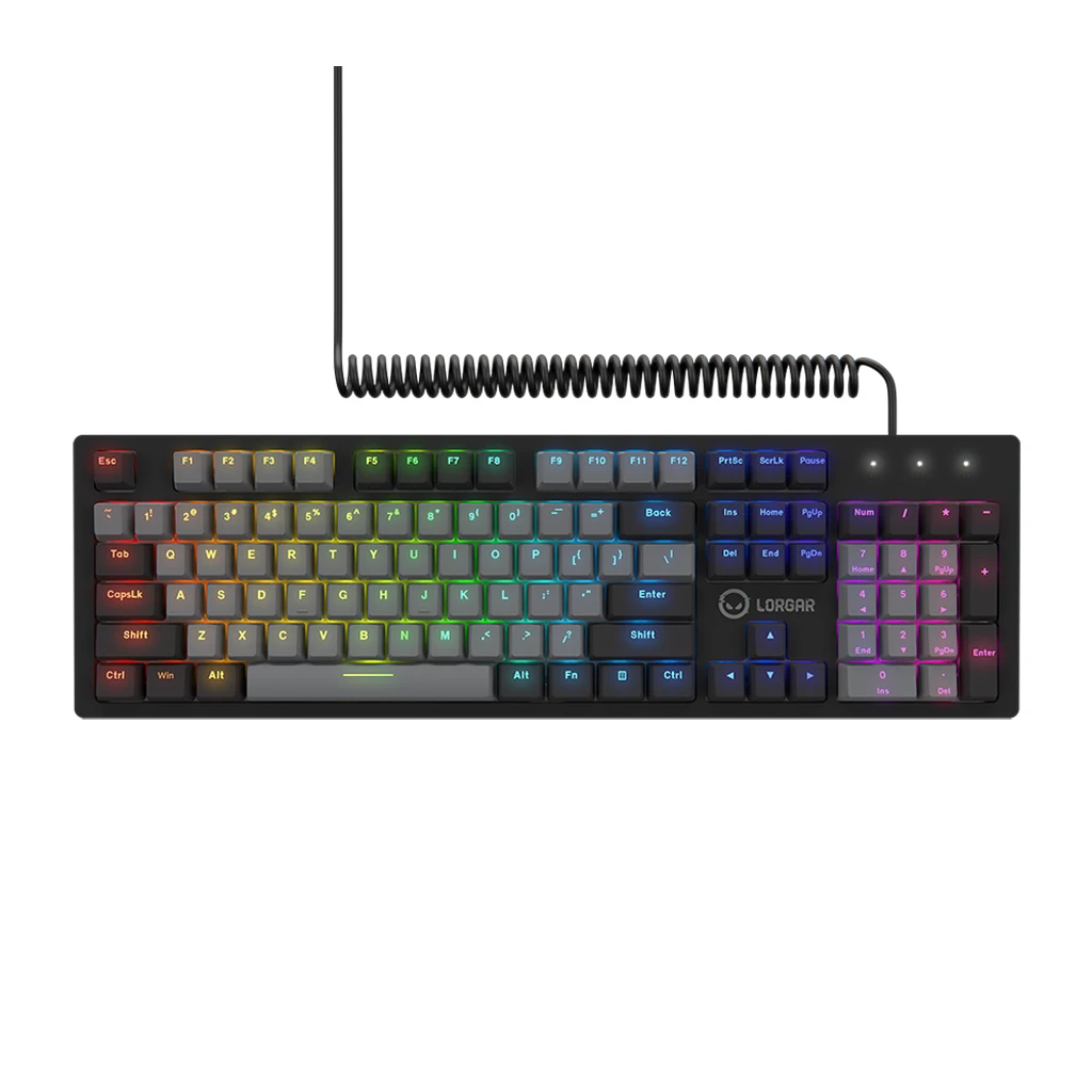 LORGAR Azar 514 Wired mechanical gaming keyboard RGB backlight 1680000 colour variations 18 modes keys - image 1