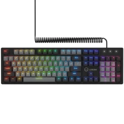 LORGAR Azar 514 Wired mechanical gaming keyboard RGB backlight 1680000 colour variations 18 modes keys - thumbnail 1