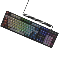 LORGAR Azar 514 Wired mechanical gaming keyboard RGB backlight 1680000 colour variations 18 modes keys - thumbnail 3