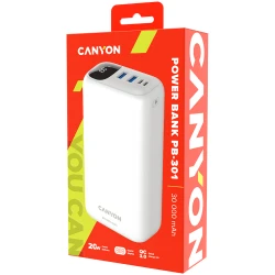 CANYON PB-301Power bank 30000mAh Li-poly batteryInput Micro:DC5V/2A9V/2A Input Type c PD:DC5V/3A 9V/2AOutput Type C PD:5V/3A9V/2.2A12V/1.5AOutput - thumbnail 4