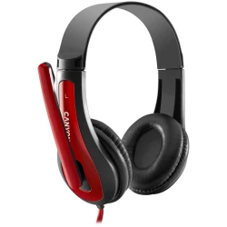 CANYON HSC-1 basic PC headset with microphone combined 3.5mm plug leather pads Flat cable length - thumbnail 3