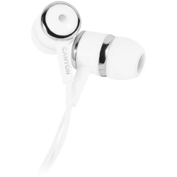 CANYON EPM- 01 Stereo earphones with microphone White cable length 1.2m 23*9*10.5mm0.013kg - thumbnail 1
