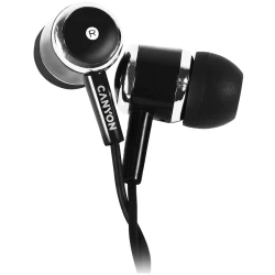 CANYON EPM- 01 Stereo earphones with microphone Black cable length 1.2m 23*9*10.5mm0.013kg - thumbnail 1