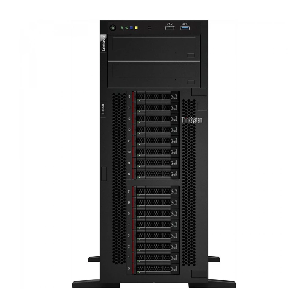 Lenovo ThinkSystem ST550 Tower Server, Xeon Silver 4210R, 32GB RAM, 8x2.5" Bays, 750W PSU, RAID HW 930-8i - image 1