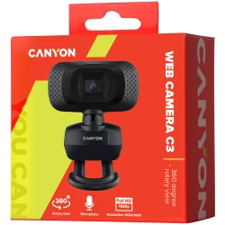 CANYON C3 720P HD webcam with USB2.0. connector 360° rotary view scope 1.0Mega pixels Resolution - thumbnail 2