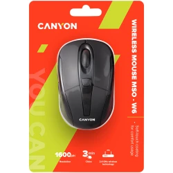 CANYON MSO-W6 2.4GHz wireless optical mouse with 6 buttons DPI 800/1200/1600 Black 92*55*35mm 0.054kg - thumbnail 5