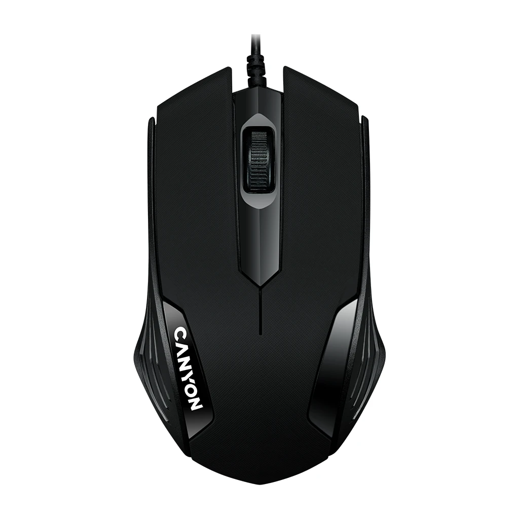 CANYON CM-02 wired optical Mouse with 3 buttons DPI 1000 Black cable length 1.25m 120*70*35mm - image 1