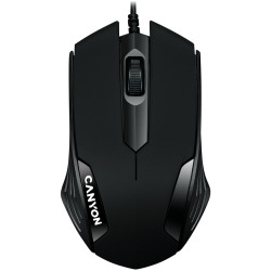 CANYON CM-02 wired optical Mouse with 3 buttons DPI 1000 Black cable length 1.25m 120*70*35mm - thumbnail 1