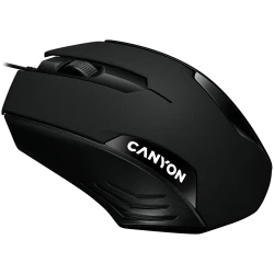 CANYON CM-02 wired optical Mouse with 3 buttons DPI 1000 Black cable length 1.25m 120*70*35mm - thumbnail 2