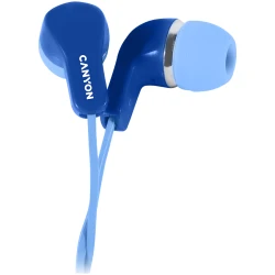 CANYON EPM-02 Stereo Earphones with inline microphone Blue cable length 1.2m 20*15*10mm 0.013kg - thumbnail 1