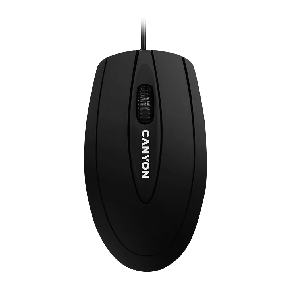 CANYON CM-1 wired optical Mouse with 3 buttons DPI 1000 Black cable length 1.8m 100*51*29mm - image 1