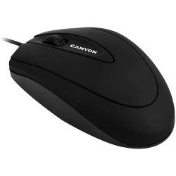 CANYON CM-1 wired optical Mouse with 3 buttons DPI 1000 Black cable length 1.8m 100*51*29mm - thumbnail 2