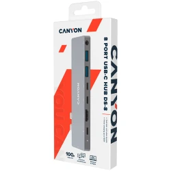 CANYON DS-8 Multiport Docking Station with 8 port 1*Type C PD100W+2*Type C data+2*HDMI+2*USB3.0+1*Audio. Input 100-240V - thumbnail 5