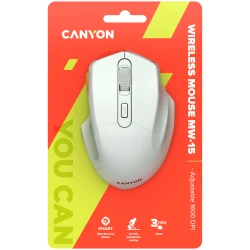 CANYON mouse MW-15 Wireless Pearl White - Bežični dizajn i elegantan izgled - thumbnail 6