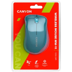 CANYON MW-11 2.4 GHz  Wireless mouse with 3 buttons DPI 1200 Battery:AAA*2pcs  Blue67*109*38mm - thumbnail 6