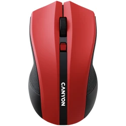 CANYON MW-5 2.4GHz wireless Optical Mouse with 4 buttons DPI 800/1200/1600 Red 122*69*40mm 0.067kg - thumbnail 1