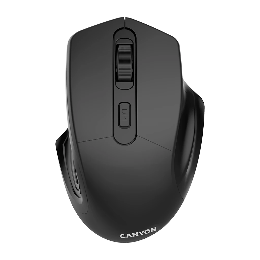 CANYON MW-15 2.4GHz Wireless Optical Mouse with 4 buttons DPI 800/1200/1600 Black 115*77*38mm 0.064kg - image 1