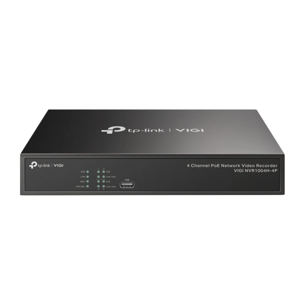 TP-Link VIGI NVR1004H 4 Channel Network Video Recorder  H.265+/H.265/H.264+/H.264 Up to 8MP resolution 80 - image 1