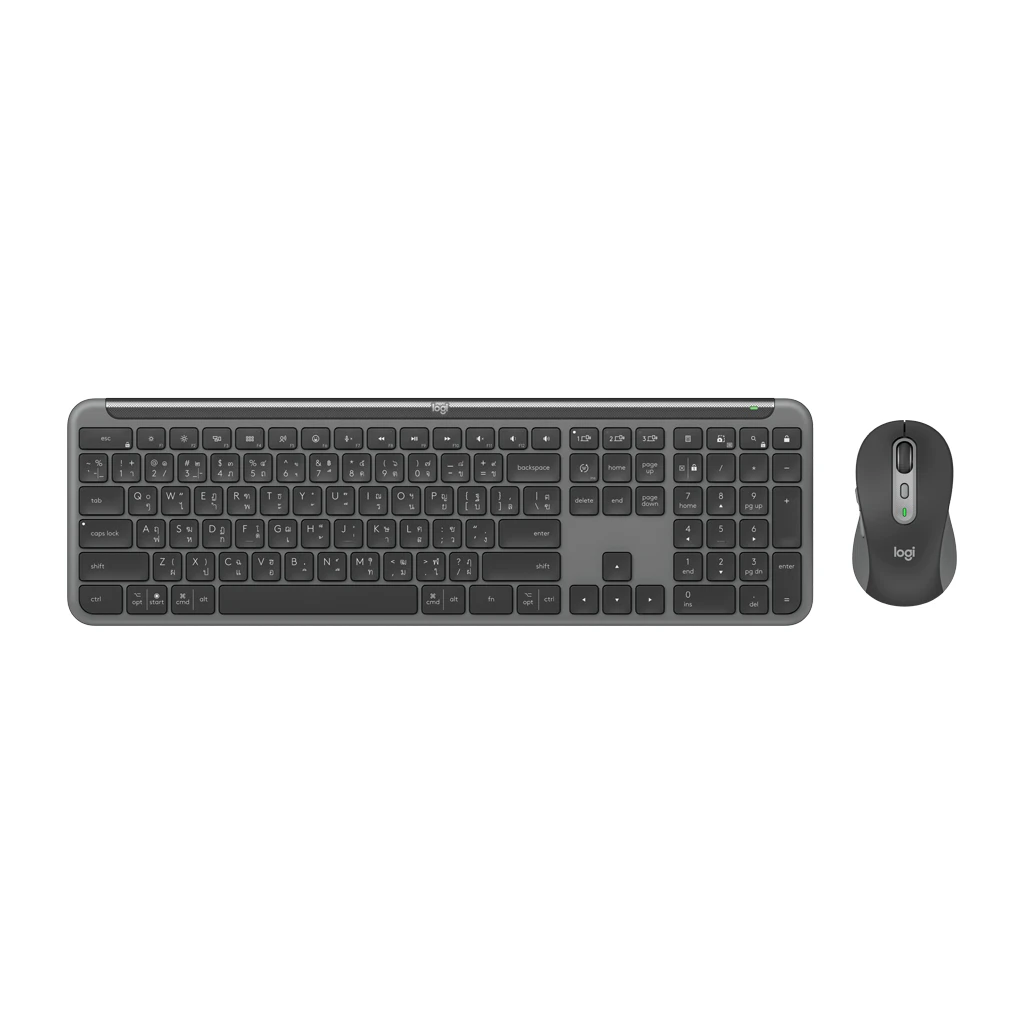 LOGITECH Signature Slim Combo MK950 – Bežična Tastatura i Miš, US International, 2.4GHz/BT, Graphite - image 1
