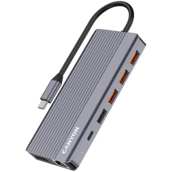 CANYON hub DS-16 13in1 4k USB-C Grey - thumbnail 2