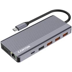 CANYON hub DS-16 13in1 4k USB-C Grey - thumbnail 5