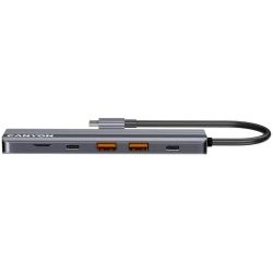 CANYON hub DS-17 6in1 4k USB-C Grey - thumbnail 4