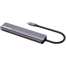 CANYON hub DS-17 6in1 4k USB-C Grey - thumbnail 5