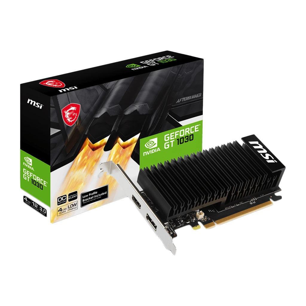 MSI Grafička Karta Nvidia GeForce GT 1030 4GHD4 LP OC, 4GB DDR4, 64-bit, 2100MHz - image 1