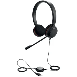 JABRA EVOLVE 20 MS Stereo USB Headband Noise cancelling USB connector with mute-button and volume - thumbnail 3