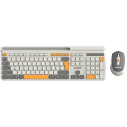 CANYON HSET-W5 EN/AD Keyboard+Mouse AAA+AA Wireless Beige - thumbnail 1