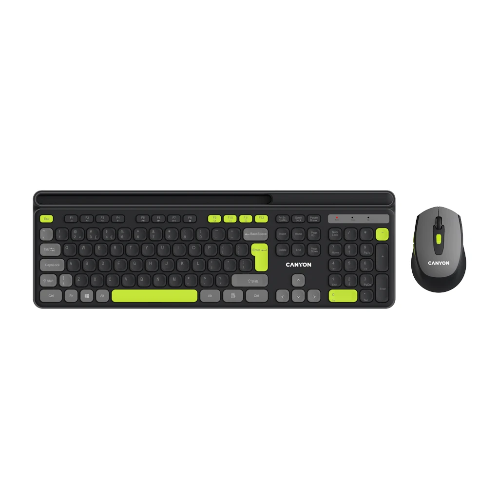CANYON HSET-W5 EN/AD Keyboard+Mouse AAA+AA Wireless Black - image 1