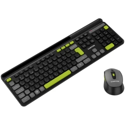 CANYON HSET-W5 EN/AD Keyboard+Mouse AAA+AA Wireless Black - thumbnail 3