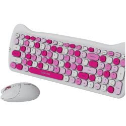 CANYON HSET-W6 EN/AD Keyboard+Mouse Kitty Edition AAA+АА Wireless Pink - thumbnail 5