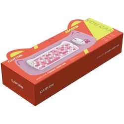 CANYON HSET-W6 EN/AD Keyboard+Mouse Kitty Edition AAA+АА Wireless Pink - thumbnail 6