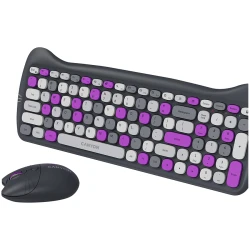 CANYON HSET-W6 EN/AD Keyboard+Mouse Kitty Edition AAA+АА Wireless Violet - thumbnail 3