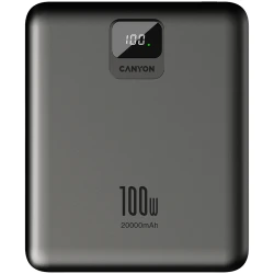 CANYON power bank PB-2008 LED FLAT 20000 mAh PD100W QC3.0 Dark Grey - thumbnail 2