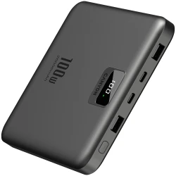 CANYON power bank PB-2008 LED FLAT 20000 mAh PD100W QC3.0 Dark Grey - thumbnail 3
