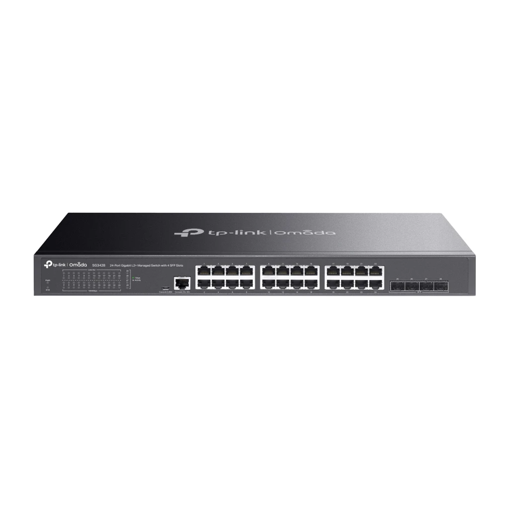TP-Link SG3428 Omada 24-Port Gigabit Managed Switch – 4 SFP Slots, VLAN, QoS, Fanless, Zero-Touch Provisioning - image 1