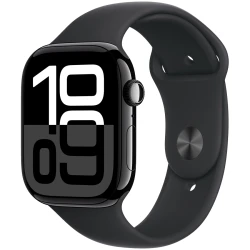 Apple Watch S10 GPS 46mm Jet Black Alu Case with Black Sport Band - M/L - thumbnail 1