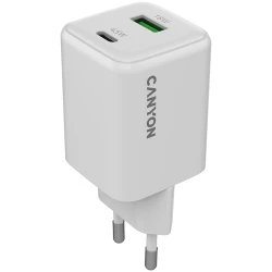 CANYON charger CU45AC GaN 45W 1xPD 1xQC EU White - thumbnail 1