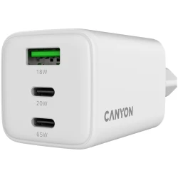 CANYON charger CU65ACC GaN 65W 2xPD 1xQC EU White - thumbnail 5