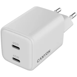 CANYON charger CU45AC GaN 45W 2xPD EU White - thumbnail 4