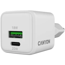 CANYON charger CU20AC GaN 20W 1xPD 1xQC EU White - thumbnail 3
