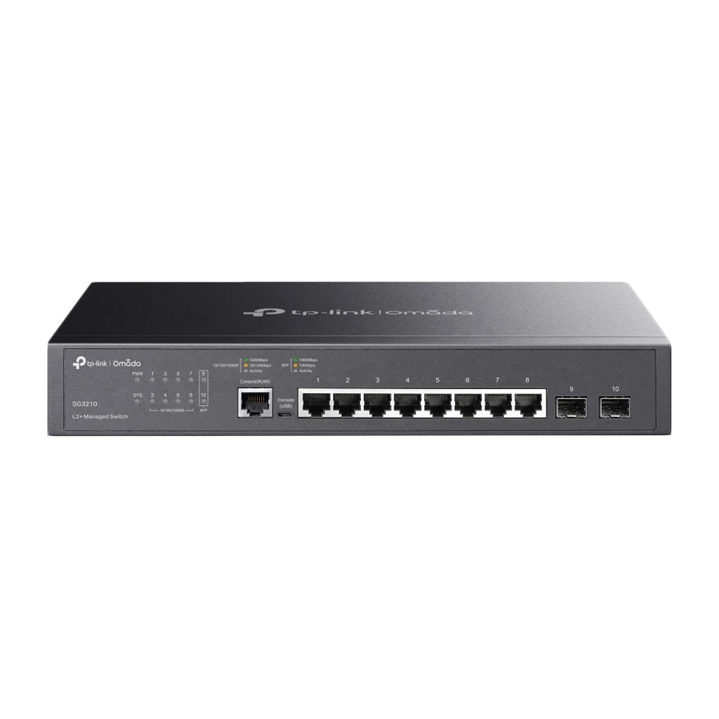 TP-Link SG3210 Omada 8-Port Gigabit L2+ Managed Switch - 2 SFP Slots, Fanless Design - image 1